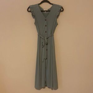 Monteau Sage Green Sleeveless Dress